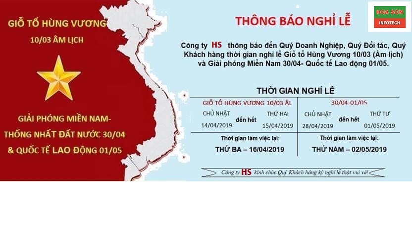 Thông báo nghỉ Lễ 2019 Thông báo nghỉ Lễ 2019